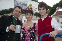 Gastgeber Franz Lutsch mit Angelika Zwerenz, Andreas Hastreiter